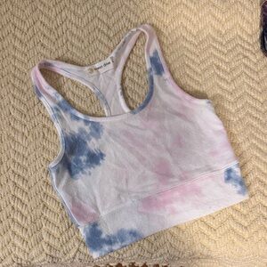 Ocean Drive Pink and Blue Tie-Dye Tank Top